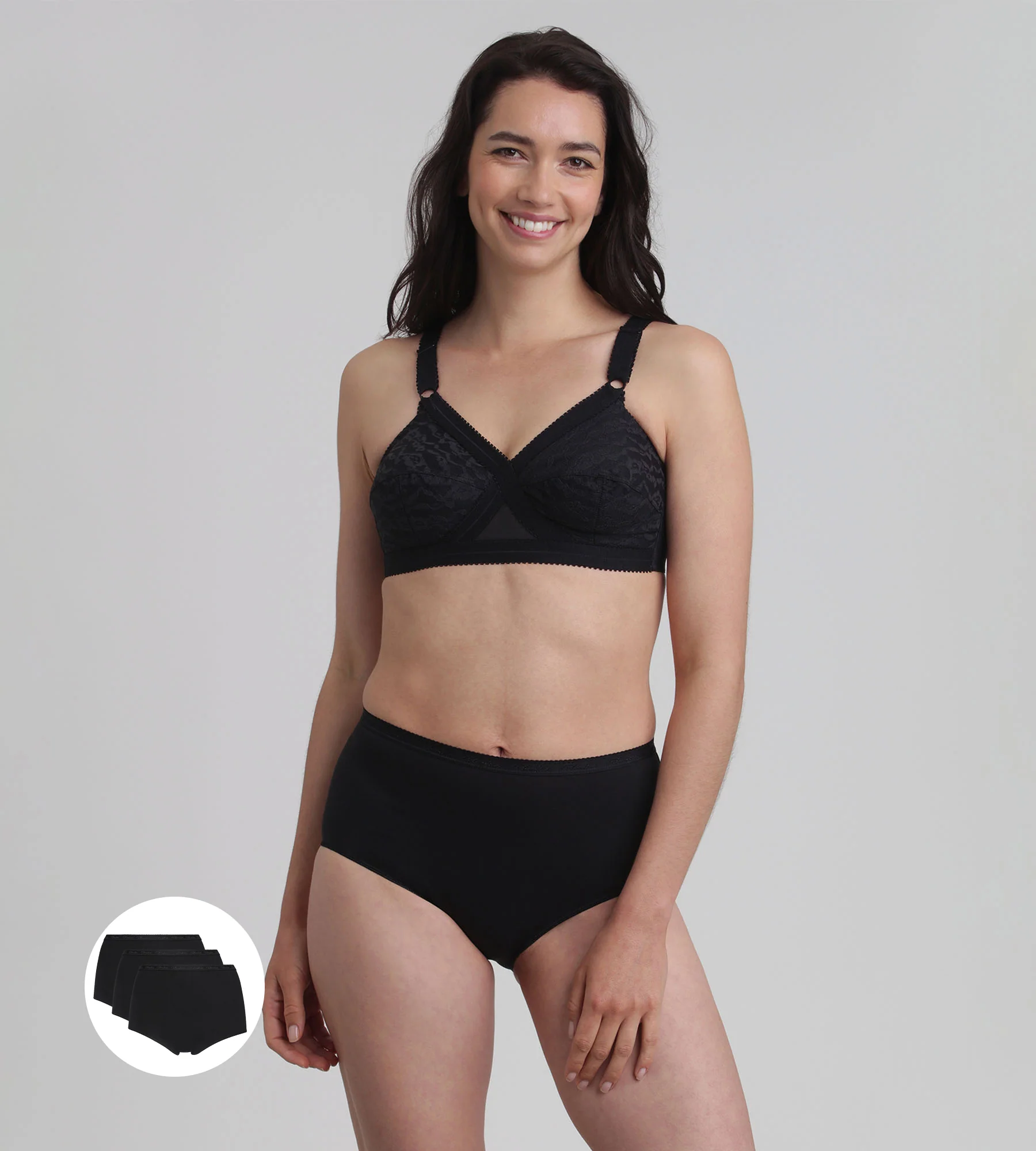 Pacco da 3 slip maxi neri Cotone Bio - Image 3