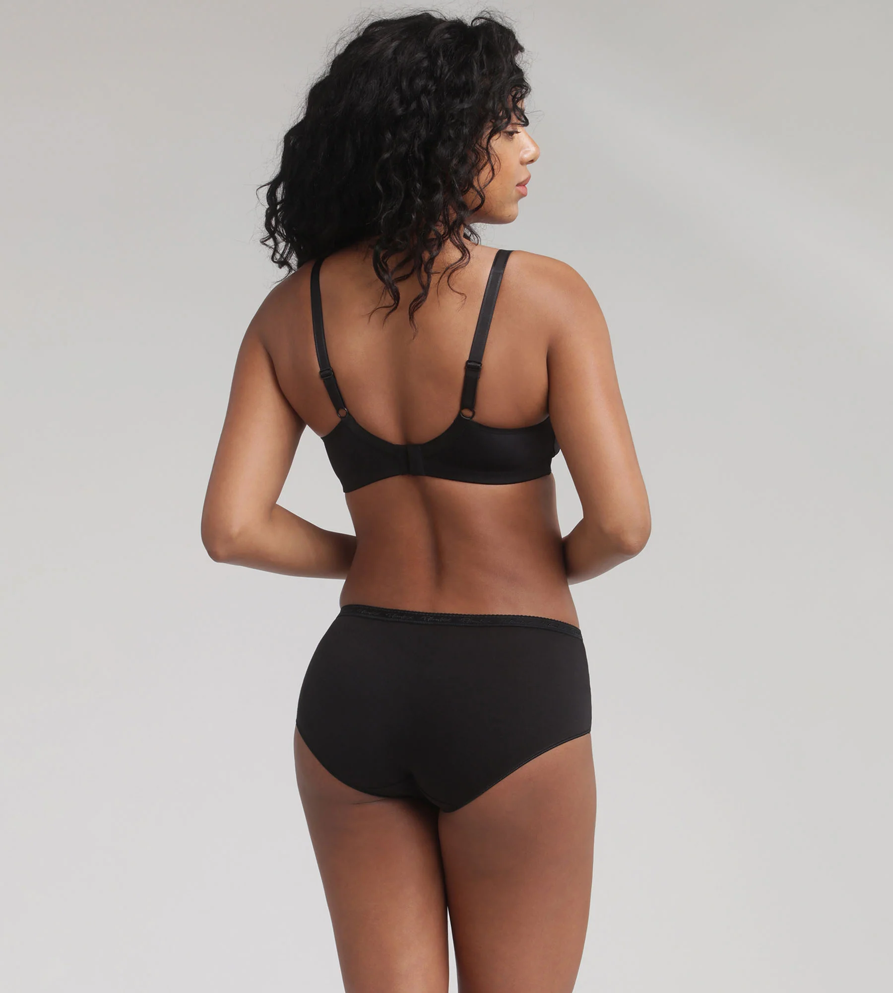 Pacco da 3 slip midi neri Cotone Bio - Image 4