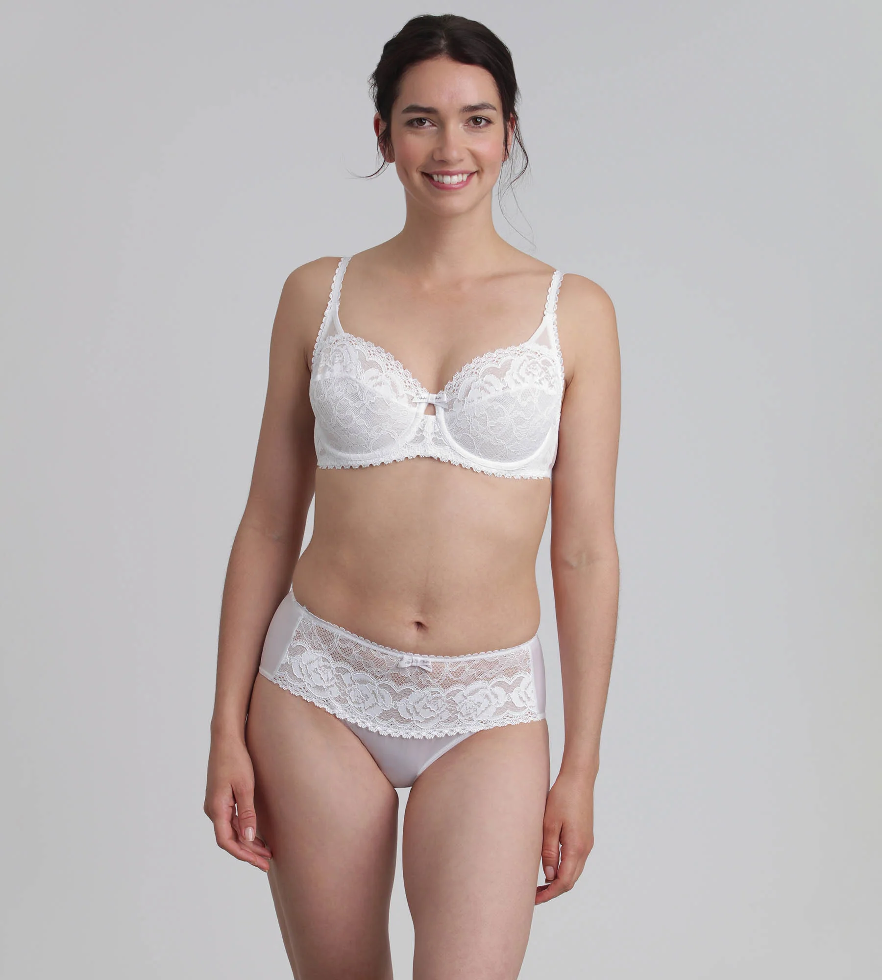 Reggiseno balconcino bianco Flowery Lace Riciclato - Image 3