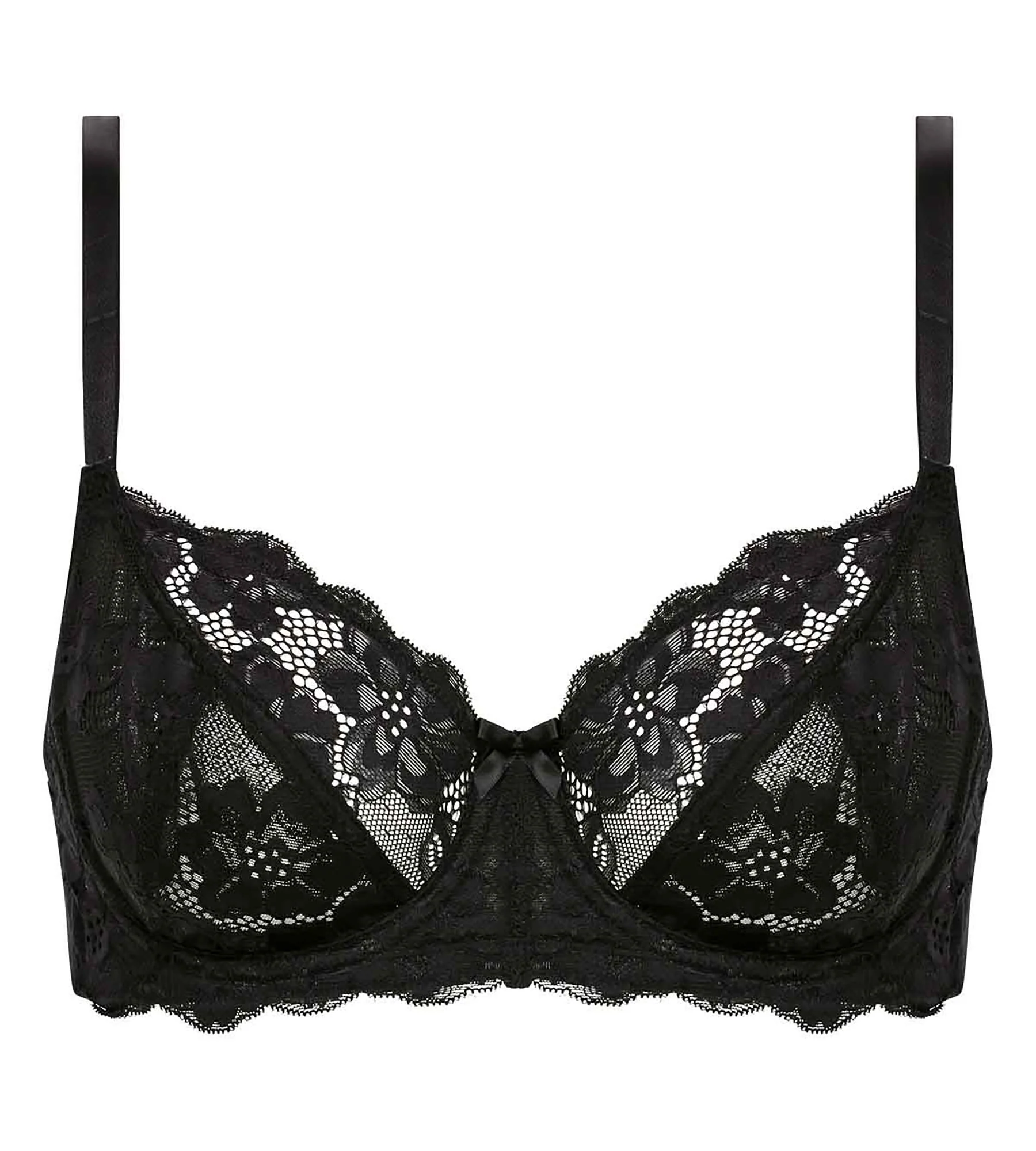 Reggiseno balconcino con ferretto nero Essential Elegance - Image 5