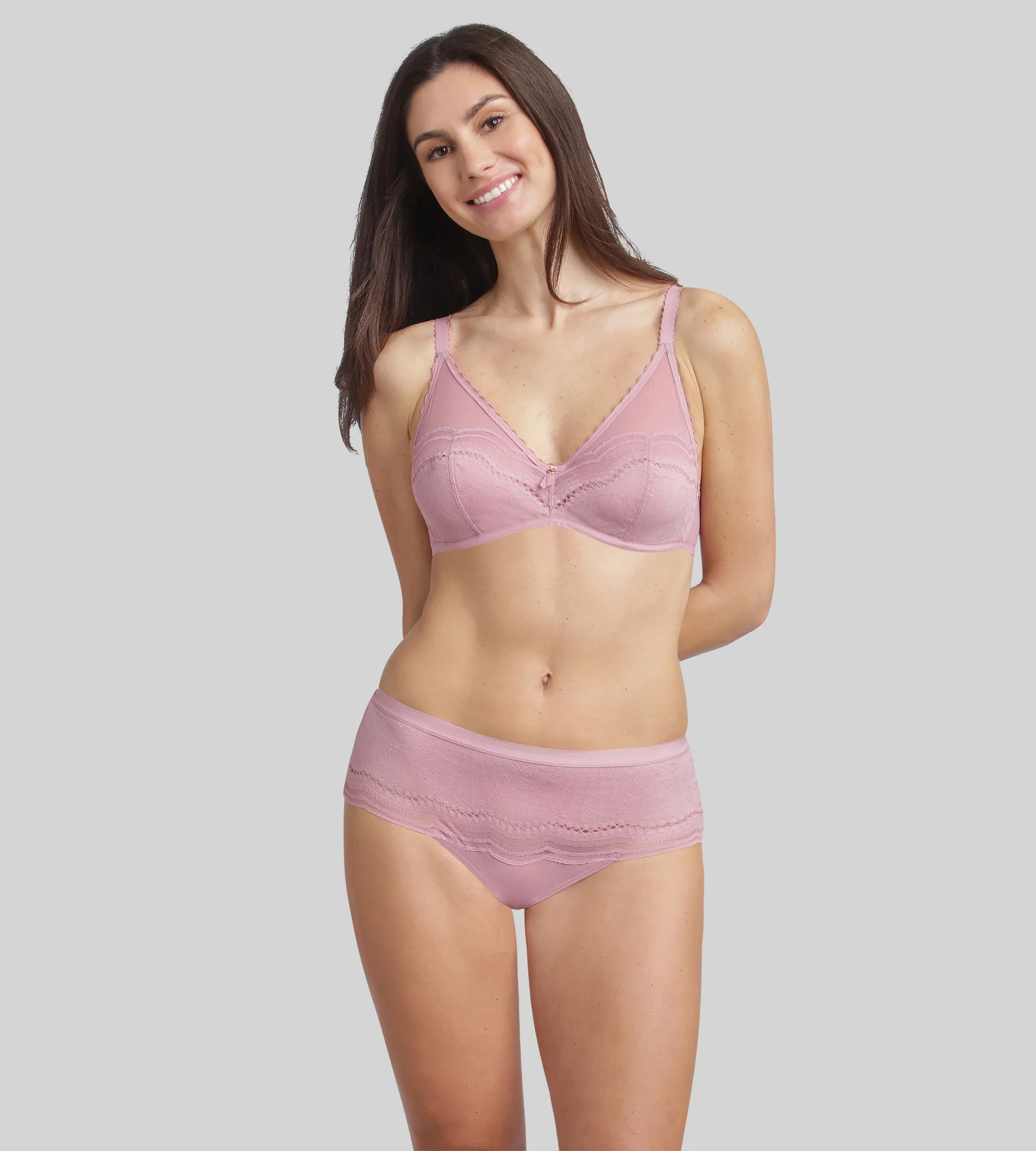 Reggiseno balconcino con ferretto rosa orchidea Secret Comfort - Image 3