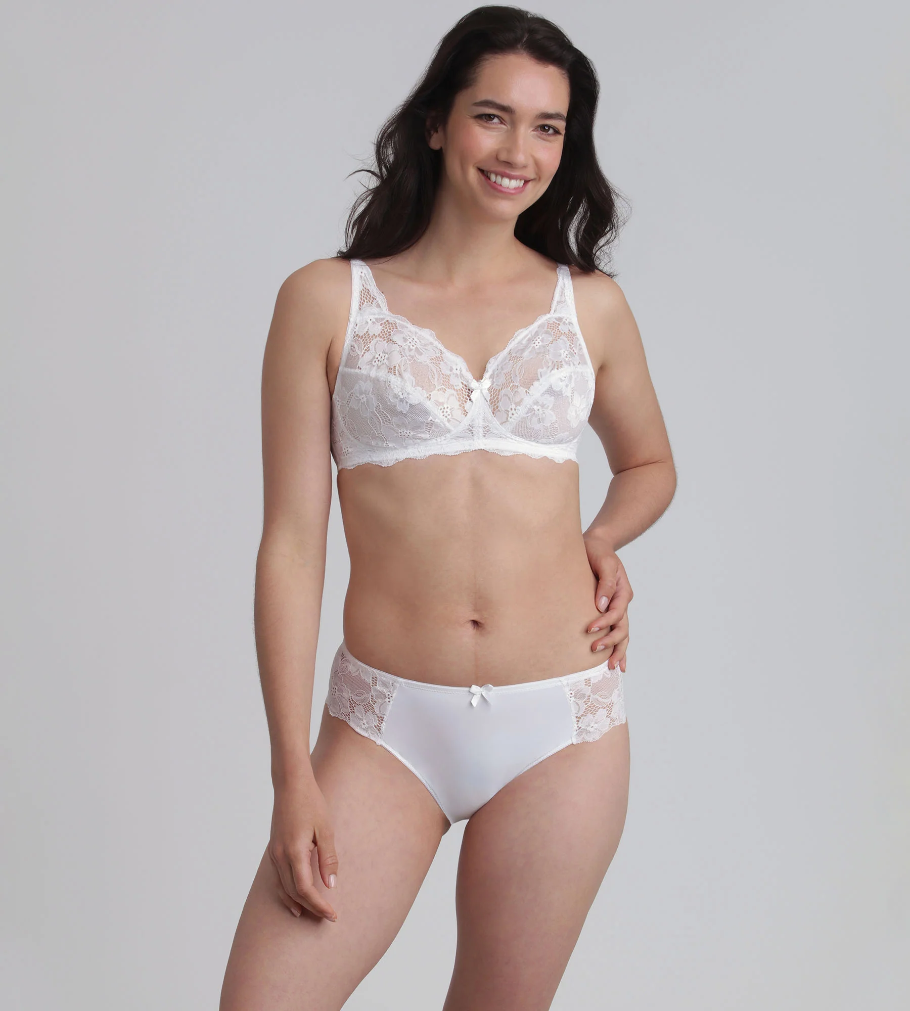 Reggiseno balconcino senza ferretto bianco Essential Elegance - Image 3