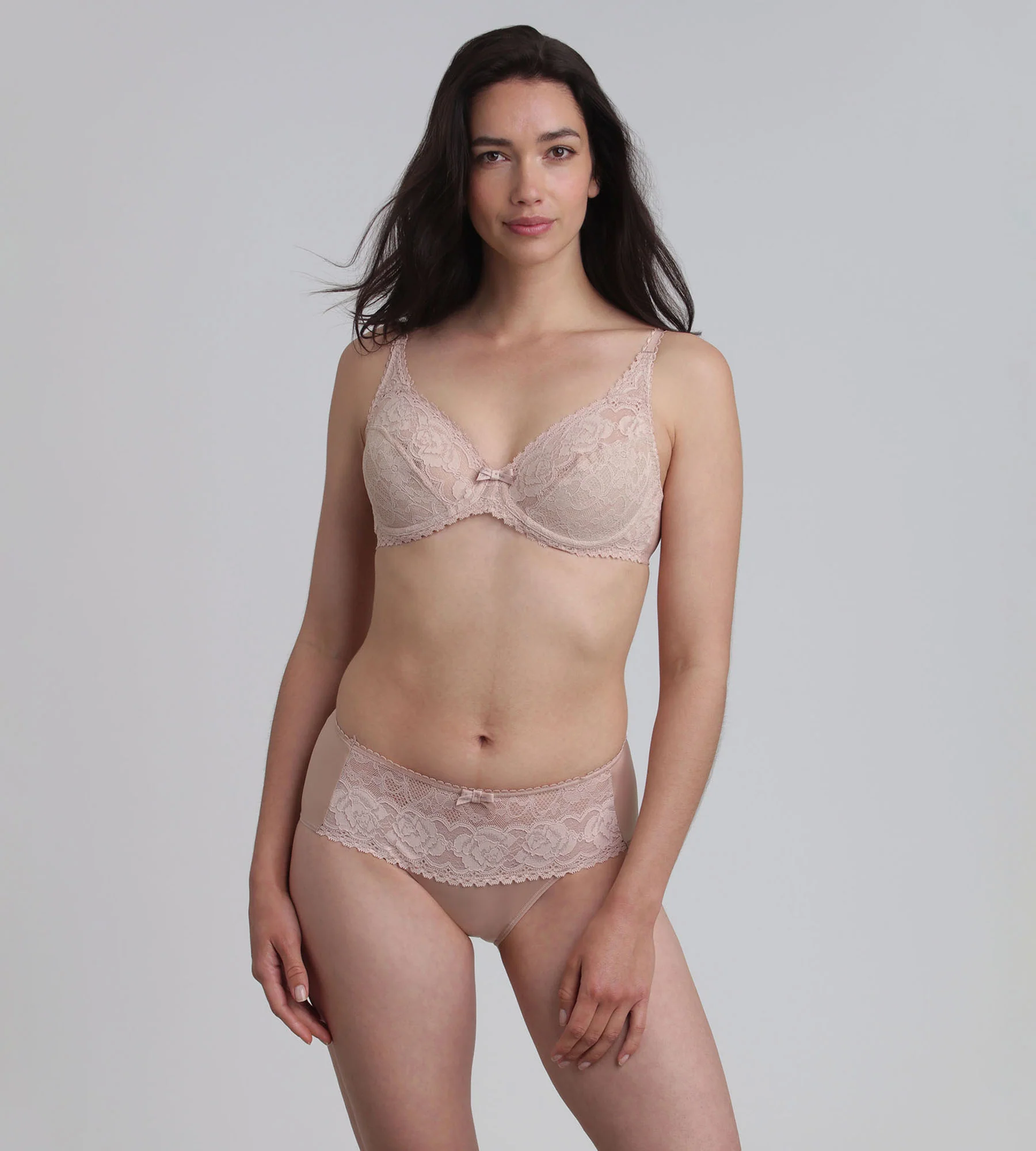 Reggiseno con ferretto beige Flowery Lace Riciclato - Image 3