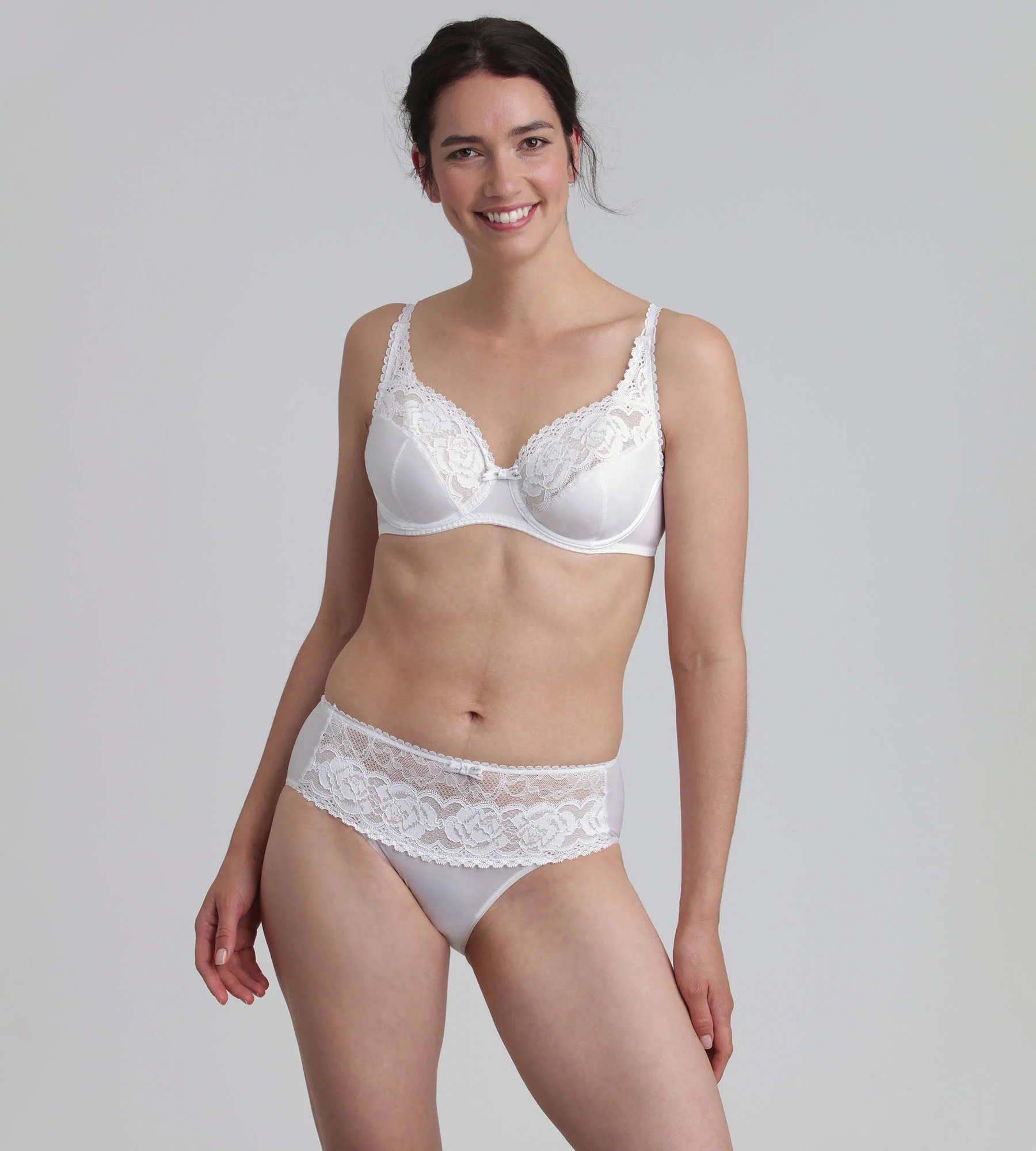 Reggiseno con ferretto bianco Flowery Lace Micro Riciclato - Image 3