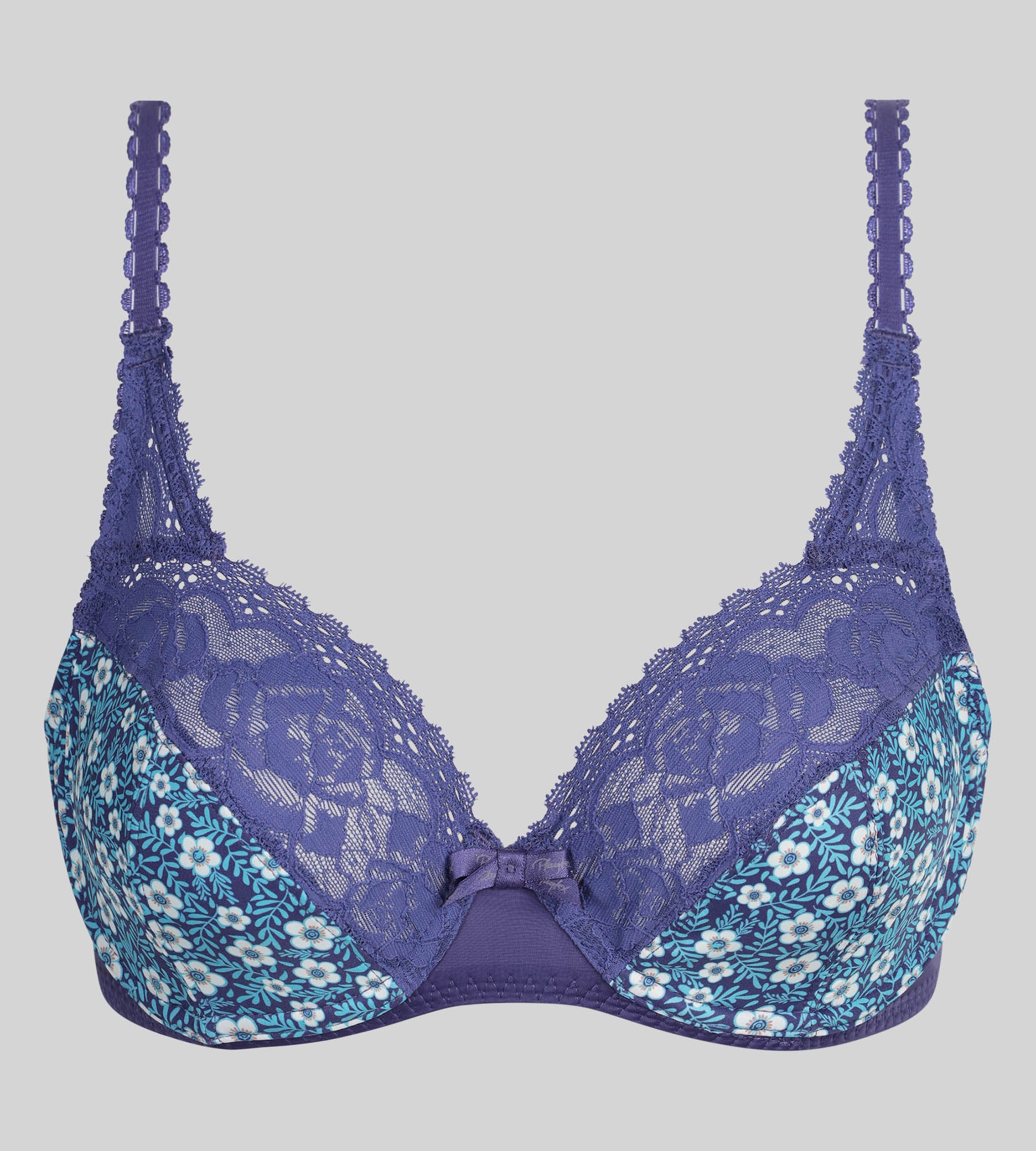 Reggiseno con ferretto giardino d'azzurro Flowery Lace Micro Riciclato - Image 5