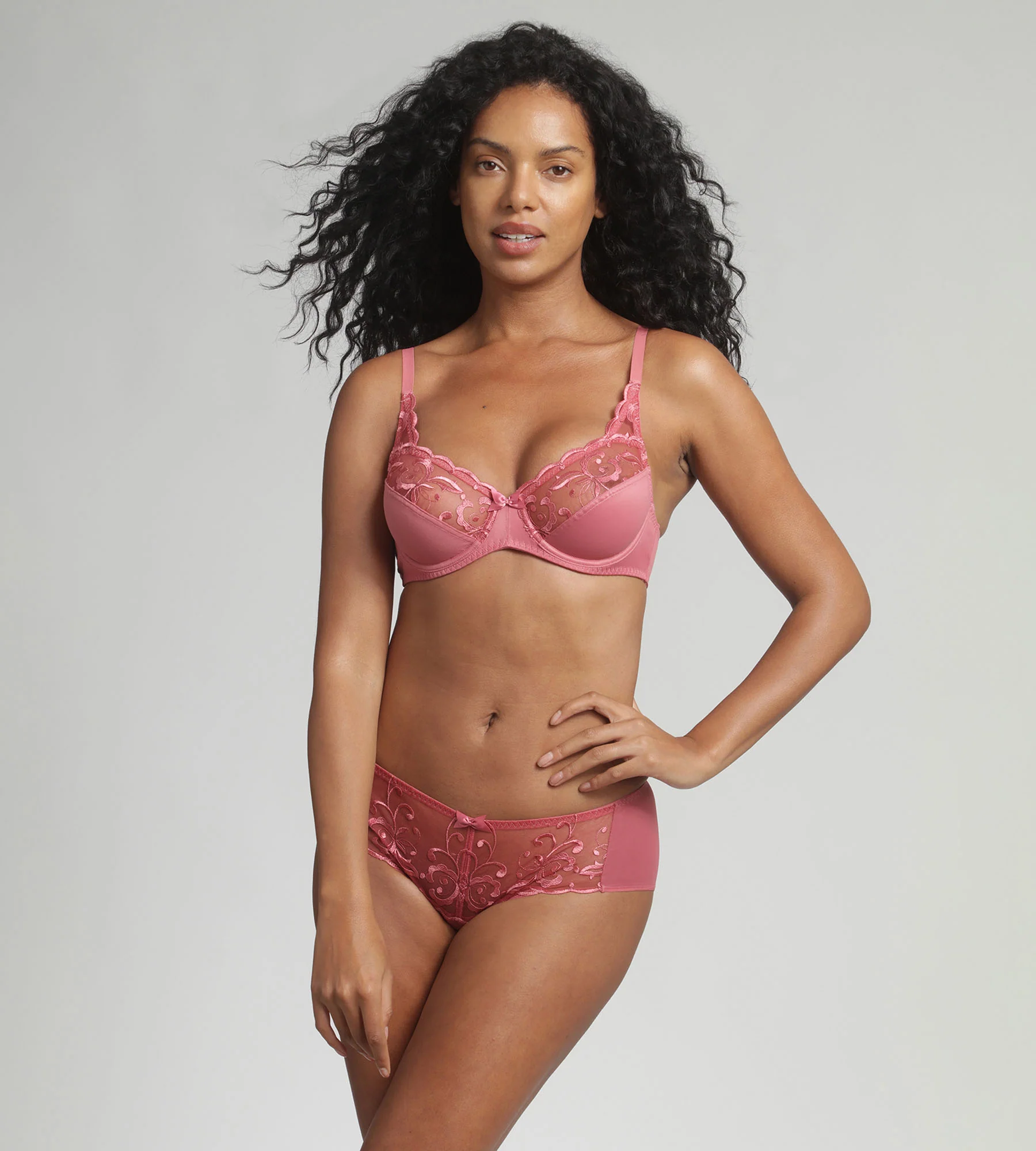 Reggiseno con ferretto rosa antico Essential Elegance Embroidery - Image 3