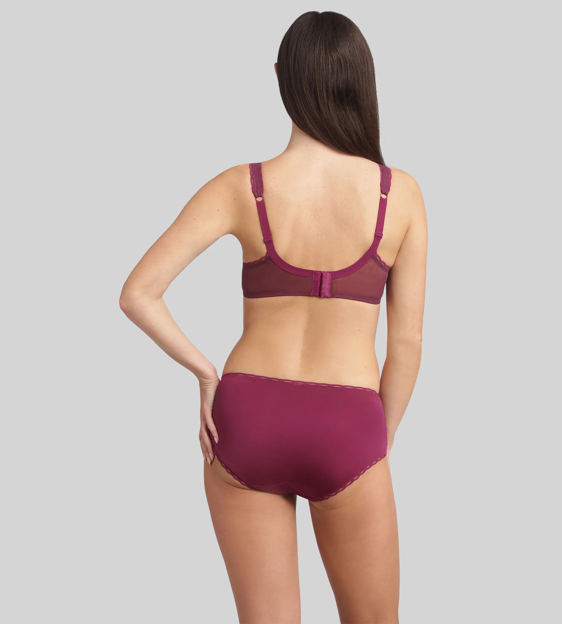 Reggiseno con ferretto viola imperiale Criss Cross Femminile Riciclato - Image 4