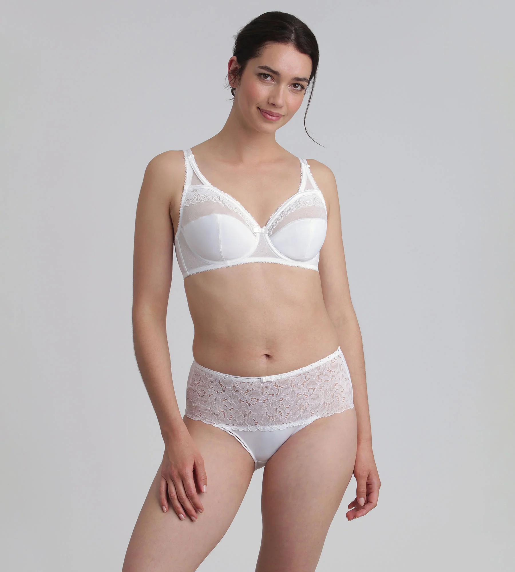 Reggiseno modellante bianco Criss Cross Microfibra - Image 3