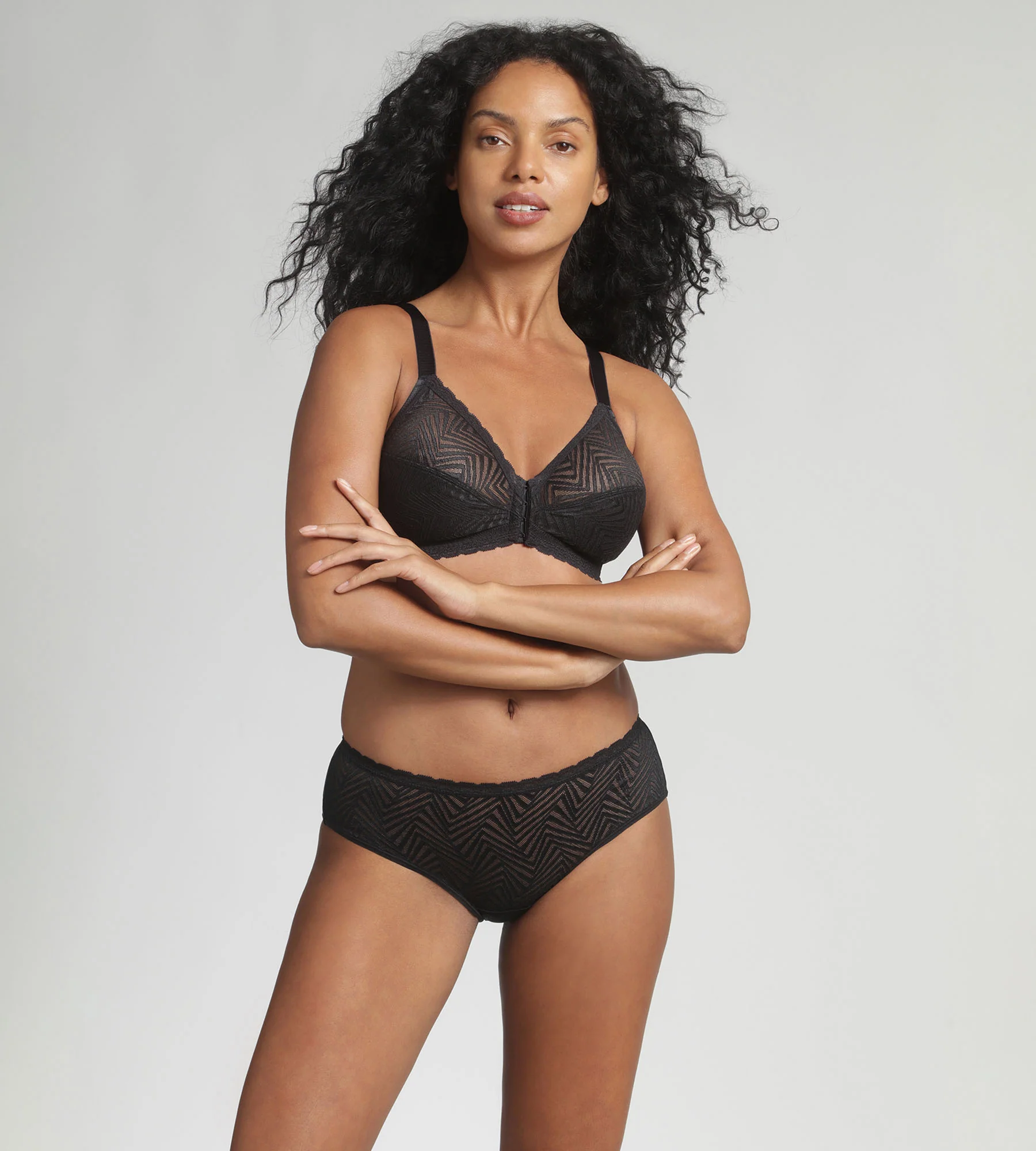 Reggiseno senza ferretto aperto davanti nero Ideal Posture - Image 3