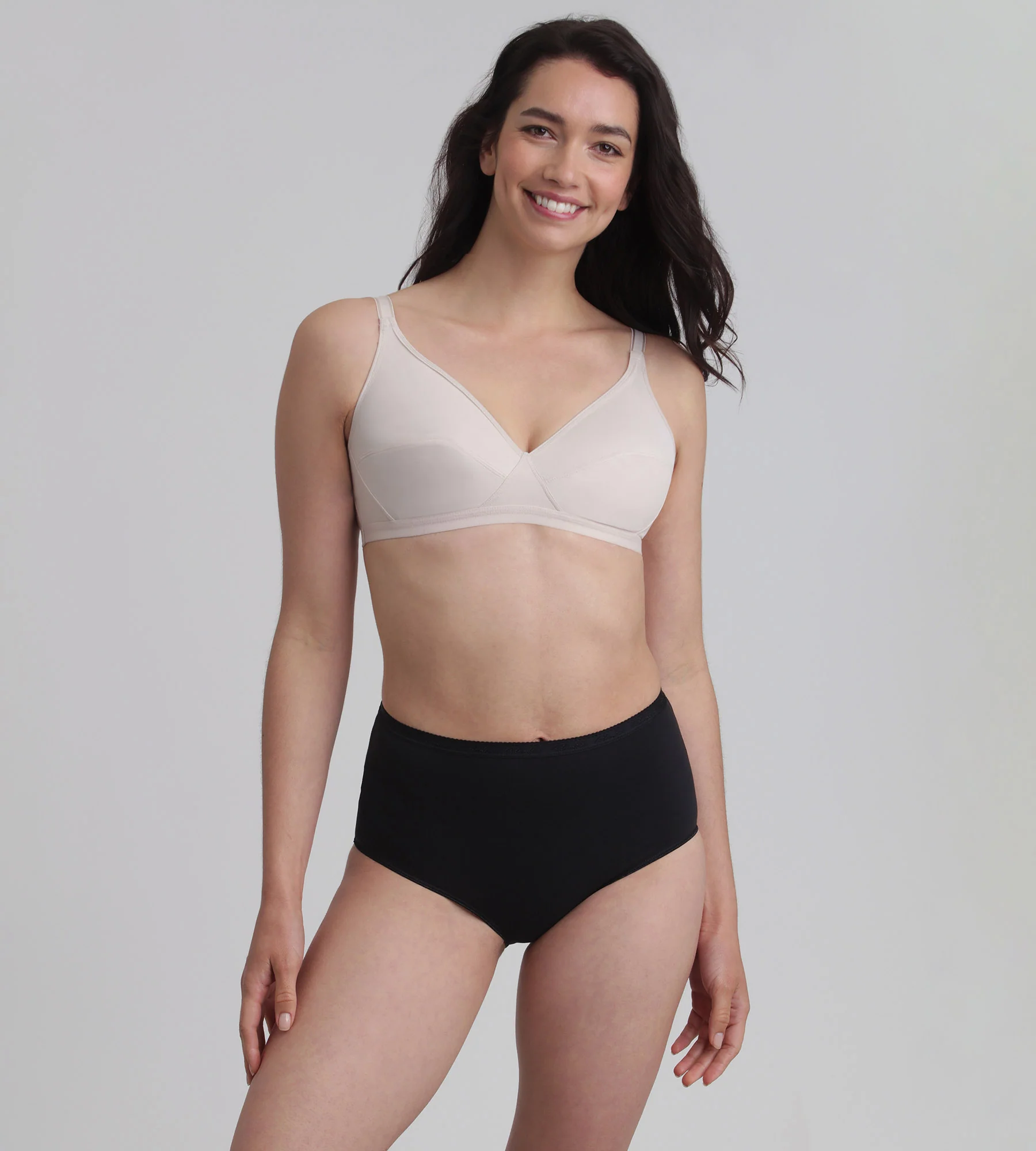 Reggiseno senza ferretto beige Basic Micro Support - Image 3