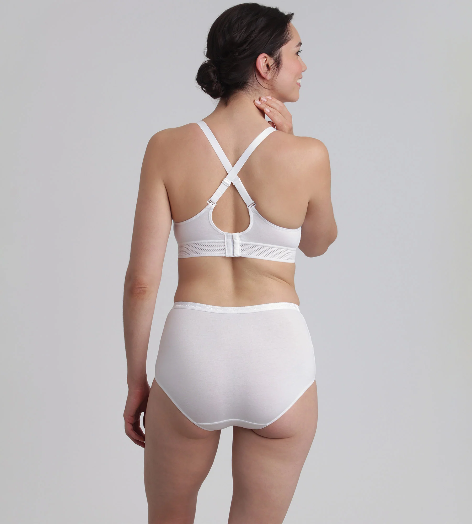 Reggiseno senza ferretto bianco 65% cotone Bio Feel Good Support - Image 4
