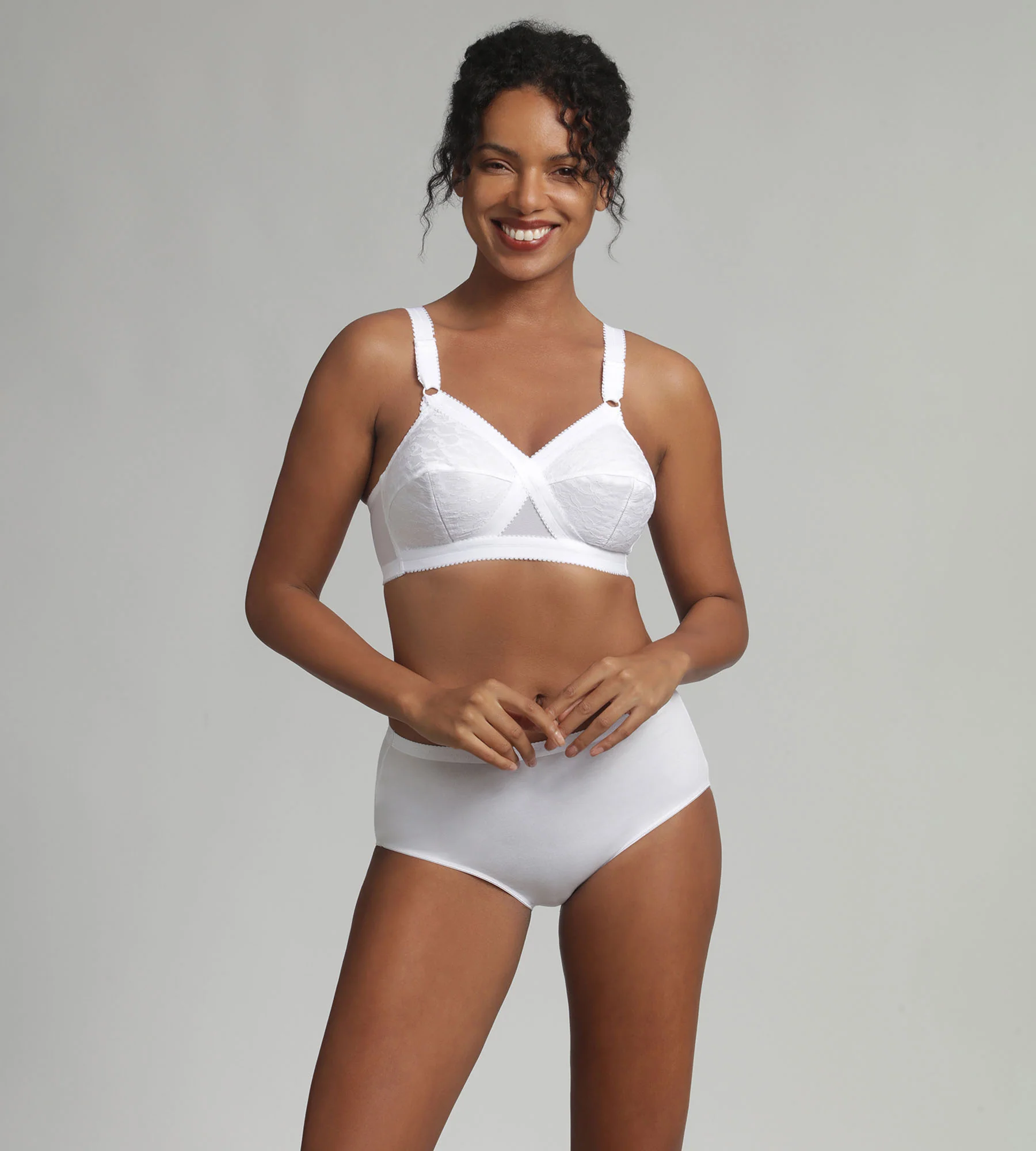Reggiseno senza ferretto bianco Criss Cross 556 - Image 3