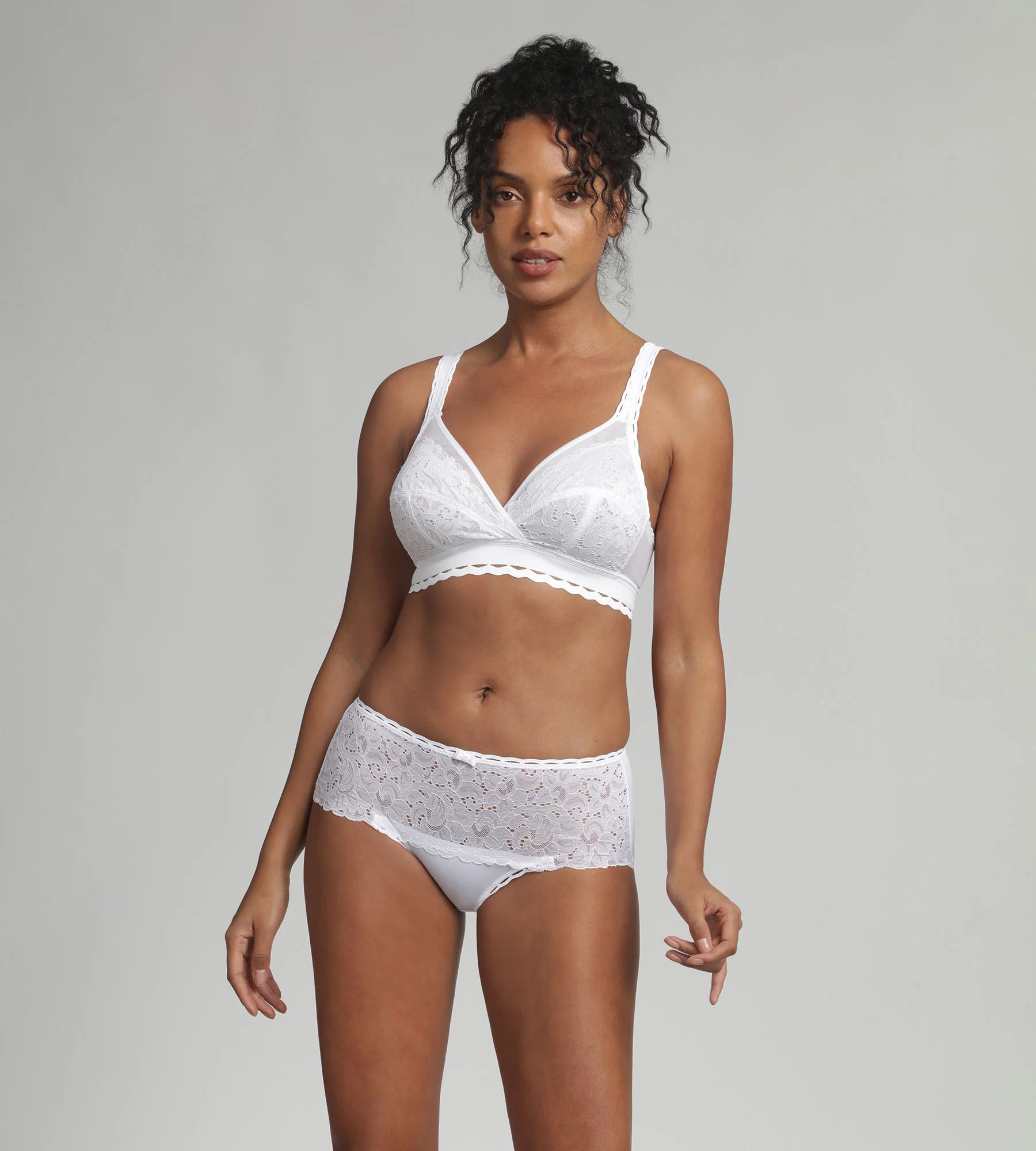 Reggiseno senza ferretto bianco Criss Cross Femminile Riciclato - Image 3