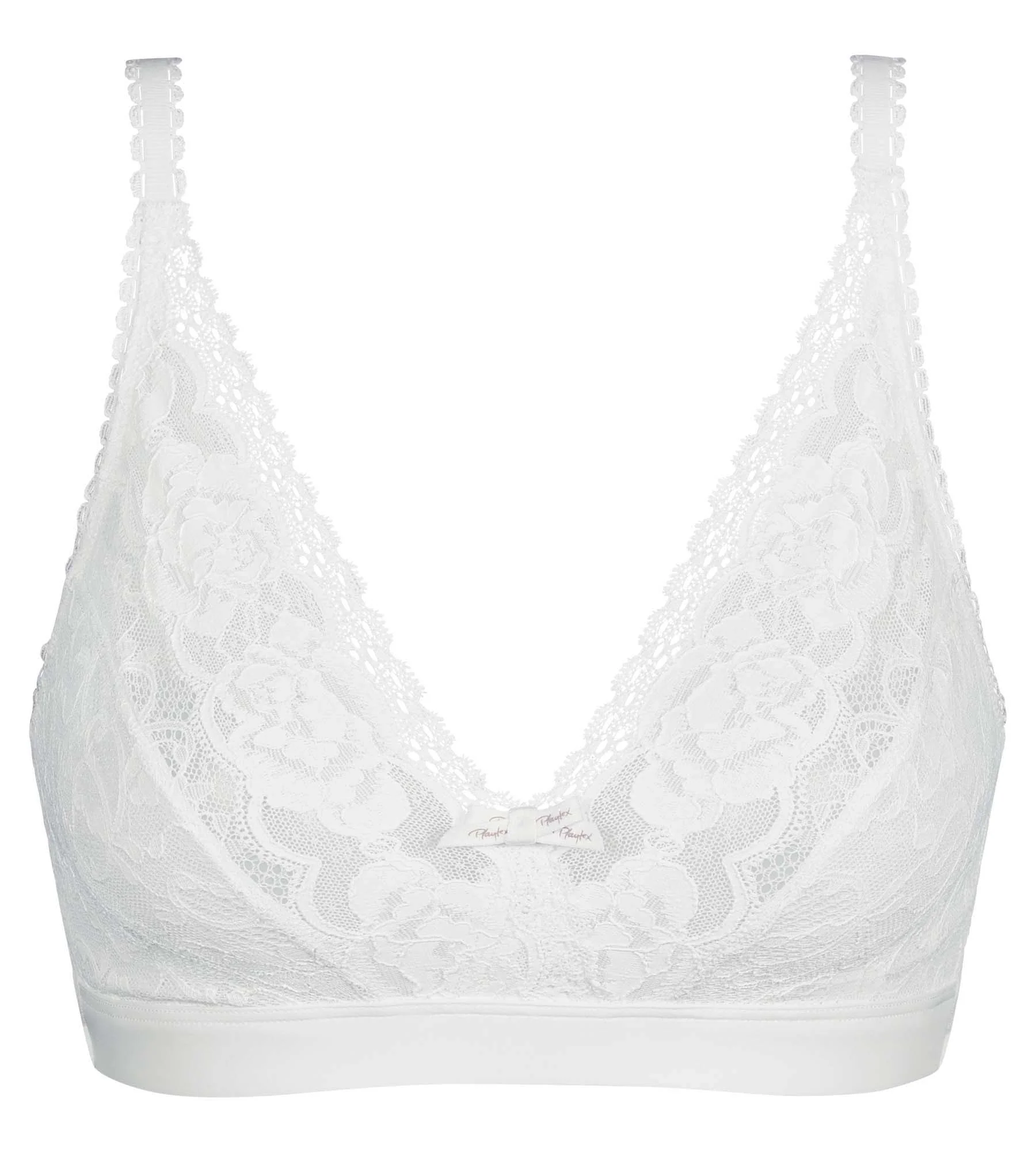 Reggiseno senza ferretto bianco Flowery Lace Riciclato - Image 5