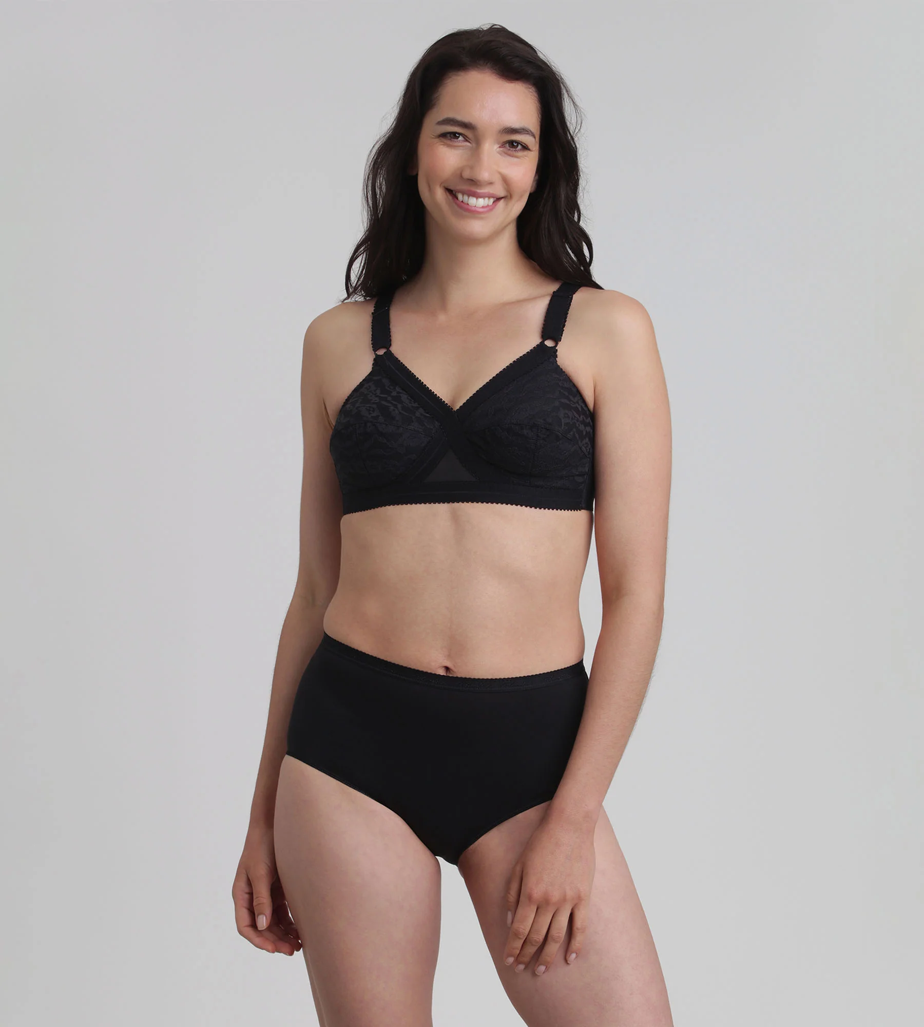 Reggiseno senza ferretto nero Criss Cross 556 - Image 3